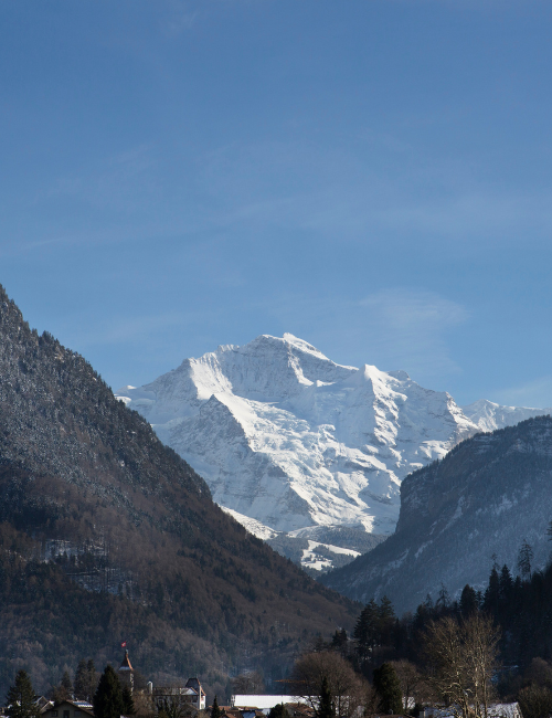 Snow-covered Mountain in Interlaken